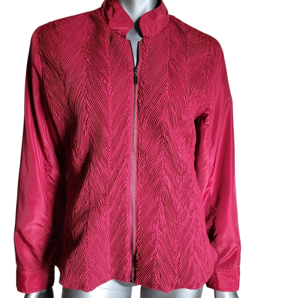 281. Zoe D. Women's Dark Red Jacket - Size L